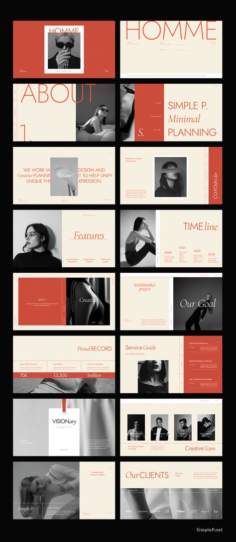 HOMME Company Profile on Behance Deck Layout, 포트폴리오 레이아웃, Company Portfolio, Business Fonts, Instagram Font, Presentation Deck, Presentation Design Layout, Proposal Design, Brand Presentation