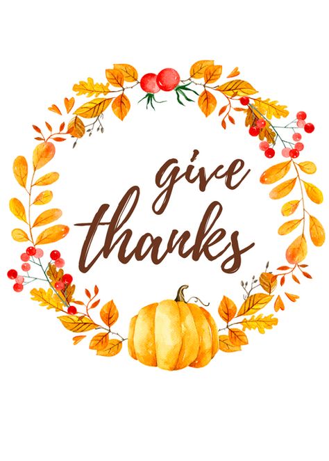 Free Thanksgiving Printable - Spruce up your Thanksgiving decor with this Give Thanks free printable! Would make a beautiful addition to any Thanksgiving tablescape Thanksgiving Cards Printable, Thanksgiving Poster, Free Fall Printables, Free Thanksgiving Printables, Wall Hanging Ideas, Holiday Decor Thanksgiving, Thankful Thanksgiving, Thanksgiving Blessings, Thanksgiving Weekend