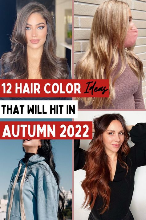 These are 12 hair color ideas for autum 2022 that will make your look drastically change for the new season. Best hair colors that look perfect for autumn Autumn Hair Colors For Brunettes 2022, 2023hair Color Trends, Top Hair Color Trends 2023, Long Hair Color Ideas 2022, Hair Color Idea 2023, Hair Fall 2022 Trends Women, Fall And Winter Hair Color Ideas 2022, Winter 2022 Hair Color Trends Short Hair, Hair Color Trends Fall 2022 Women