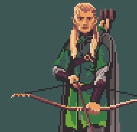 Hobbit Pixel Art, Lord Of The Rings Pixel Art, Iron Beads, Legolas, The Rings, Tolkien, Lord Of The Rings, The Hobbit, Wizard