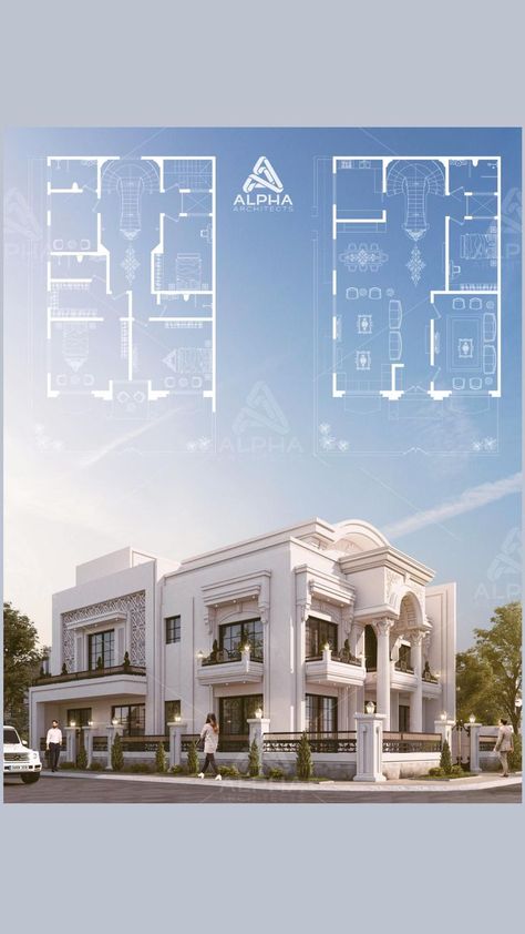 classic Exterior design in 2022 | House front design, Classic exterior design, Classic house design New Classic Villa Exterior Design, House Design Classic, Classic Villa Exterior, New Classic Villa, Classic Exterior Design, Classical Villa, Villa Exterior Design, Building Design Plan, Classic Facade