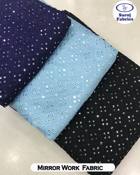 "Mirror Embroidery Dupion Silk Fabrics", store exclusive collection, whatsapp +91 8108971305 to order or DM Shop Online Mirror Work Fabrics here: https://www.sarojfabrics.com/prints-embroideries/mirror-work Visit "Saroj Fabrics" stores located at: 📍Khar, Mumbai: 9930027490 📍Borivali, Mumbai: 9930027480 📍Pune: 7774881824 📍Jaipur: 8306522473 #sarojfabrics #sarojfabricsofficial #fabrics #sewingcommunity #sewing #indianfabrics Mirror Work Embroidery Design, Mirror Work Fabric, Borivali Mumbai, Mirror Fabric, Boutique Names, Mirror Embroidery, Raw Silk Fabric, Dress Book, Silk Fabrics