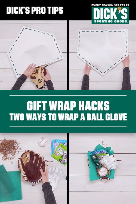 How To Wrap A Baseball Bat As A Gift, Baseball Mitt, Creative Wrapping, Gift Wrapping Techniques, How To Wrap, Gift Wrap Box, Simple Gift Wrapping, Bottle Wrapping, Simple Gift