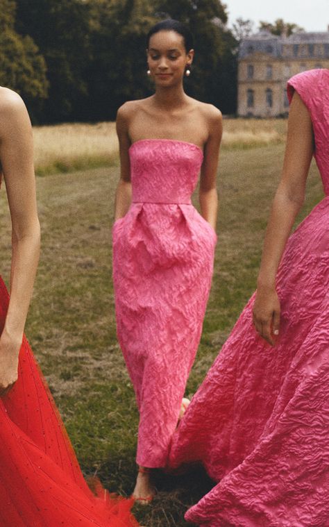 Pink Black Tie Dress, Moda Operandi Dress, Wedding Dress Codes, Dr Wedding, Jacquard Gown, Wedding Guest Outfits, Dress Code Wedding, 27 Dresses, Pink Dresses