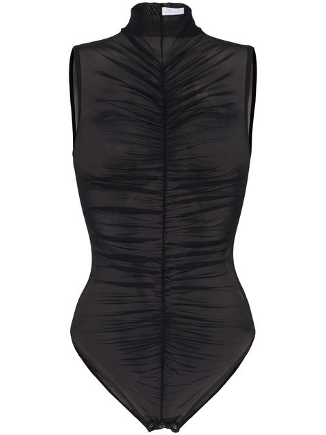 Fantabody ruched tulle sleeveless body Scoop Back Bodysuit, Embellished Bodysuit, Denim Bodysuit, Silk Bodysuit, Metallic Bodysuit, Womens Leotards, Bodysuit Designs, Panel Leggings, Classic Flap Bag