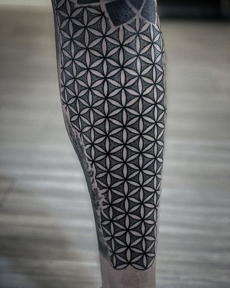 BRANDON CRONE Geometric Tattoo Filler, Geometric Tattoo Stencil, Geometric Tattoo Leg, Tato Mandala, Geometric Tattoo Pattern, Flower Of Life Tattoo, Small Wave Tattoo, Tattoo Sleeve Filler, Geometric Mandala Tattoo