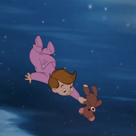 Peter Pan 1953, Peter Pan, Walt Disney, Floating, Teddy Bear, Disney