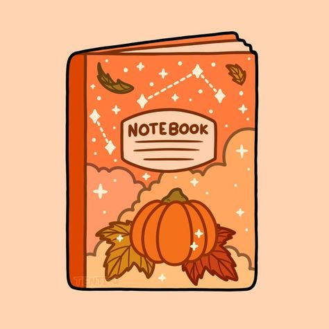 #pumpkin #notebook #autumn #fall #orange #leaves #clouds #stars #sparkles #sticker #soft #aesthetic #thanksgiving #cute #kawaii #orange #digitalart #art #digitalartist Thanksgiving Kawaii, Aesthetic Thanksgiving, Fall App Icons, Kawaii Orange, Pie Drawing, Seasonal Color Palette, App Icons For Iphone, Fall Drawings, Orange Icons:)