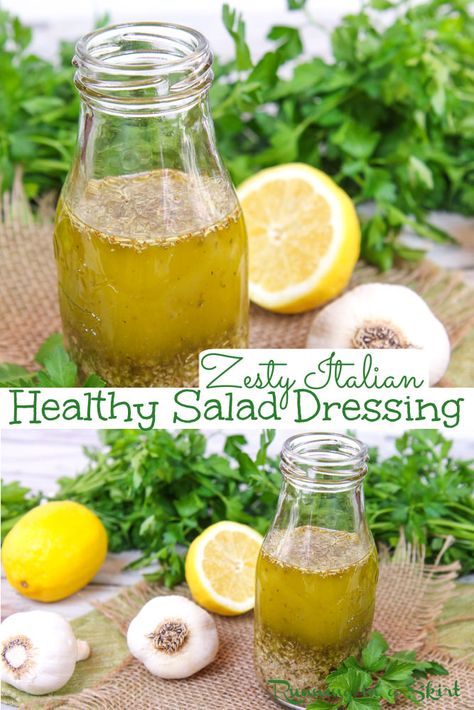 Zesty Italian Dressing via @juliewunder Zesty Italian Dressing Recipe, Italian Dressing Recipes, Zesty Salad, Zesty Italian Dressing, Italian Herbs, Salad Dressing Recipes Homemade, Italian Salad Dressing, Italian Spices, Healthy Salad Dressing