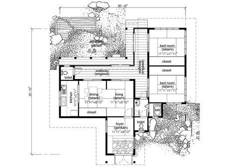 Japanese Traditional House Floor Plans, Traditional Japanese House Plans, Japanese House Layout, Japanese House Plan, Japanese House Floor Plans, Small Japanese House, Japan House Design, Modern Japanese House, Japanese House Design