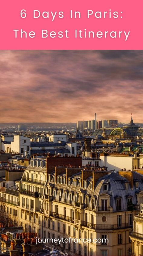 6 Days In Paris: The Best Itinerary - Journey To France Beauty Place, Paris 6, Travel Paris, Holiday Travel Destinations, Paris France Travel, Paris Trip, Beauty Places, French Culture, Got Your Back