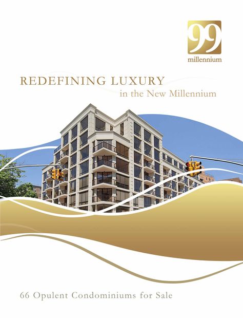 Millennium99 Brochure, Cover Property Ads Design, Creative Property Ads Design, Real Estate Brochure Design, Building Brochure, Real Estate Brochure Cover, Real Estate Brochure Cover Design, Luxury Apartment Brochure, Property Ads Design Real Estates, Catalog Cover Design