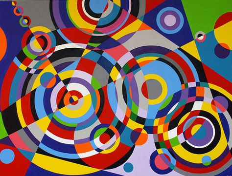 Modern Art: geometry reimagined Middle School Art Projects, Quilt Modernen, Kinetic Art, Colorful Abstract Painting, Contemporary Abstract Painting, School Art Projects, High Art, Modern Abstract Painting, Elements Of Art