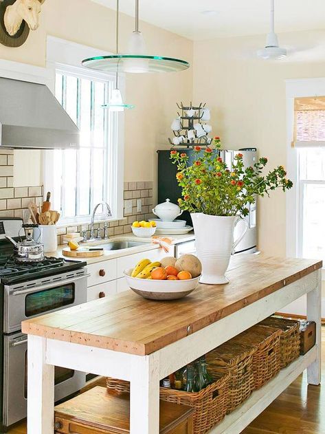 Long Narrow Kitchen, Narrow Kitchen Island, Portable Kitchen Island, Freestanding Kitchen Island, Long Kitchen, Kitchen Design Diy, Narrow Kitchen, Small Kitchen Island, Farmhouse Kitchen Island