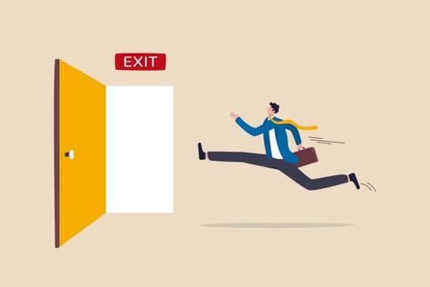 Job Illustration, Toxic Workplace, Job Motivation, Emergency Exit Signs, Workplace Culture, Quitting Job, Leaving A Job, Illustration Story, Dead End