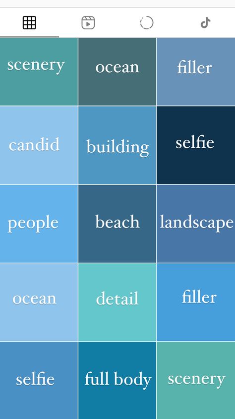 Summer Instagram Layout, Instagram Feed Color Palette Summer, Insta Feed Layout Ideas, Mermaid Instagram Feed, Teal Instagram Feed, Turquoise Instagram Feed, Blue And White Instagram Feed, Insta Color Palette, Summer Feed Instagram Ideas