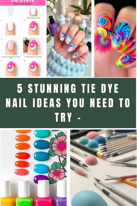 Tie dye nails are the perfect way to add a fun, colorful twist to your manicure! This trendy nail art combines swirling patterns and vibrant colors, making every set unique. Whether you’re prepping for a festival or just want to brighten up your everyday look, tie dye nails instantly bring a playful vibe to any […] Pointed Nail Designs, Gradient Nail Design, Tie Dye Nails, Tie Dye Techniques, Dotting Tool, Trendy Nail, Trendy Nail Art, Gradient Nails, Cool Ties