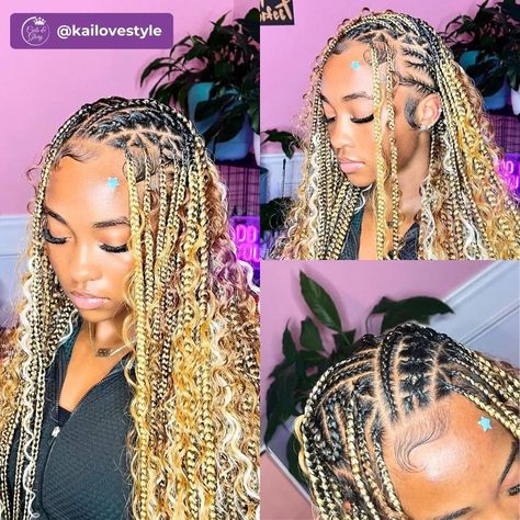 Blonde flip-over fulani braids Blonde Flip Over Fulani Braids, Blond Fulani Braids, Funali Braids Flip Over, Fulani Braids Blonde, Blonde Fulani Braids, Hairstyles For The Summer, Fulani Braids Hairstyles, Braided Summer Hairstyles, Straight Back Cornrows