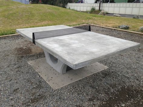 Concrete Ping Pong Table, Ping Pong Tournament, Pong Tournament, Outdoor Ping Pong, Outdoor Table Tennis Table, Outdoor Ping Pong Table, Dream Horse Barns, Backyard Seating Area, Concrete Furniture