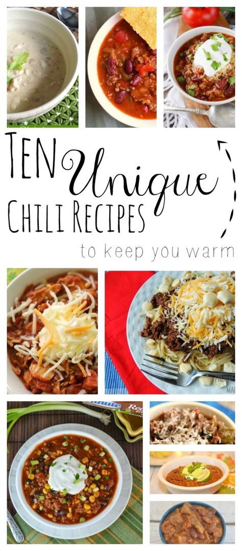 Unique Chilli Recipes Crock Pot, Unique Chili, Unique Chili Recipes, Paleo Soups, Creamy Soups, Chilli Recipes, Dump Meals, Chili Cook Off, Food Lunch