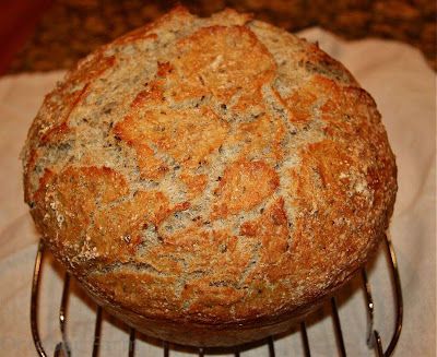 Dutch Oven Rye Bread Recipe, Artisan Rye Bread Recipe, No Knead Rye Bread Recipe, No Knead Rye Bread, No Knead Rosemary Bread, Rosemary Bread Recipe, Rhubarb Squares, Homemade Rye Bread, Leavened Bread