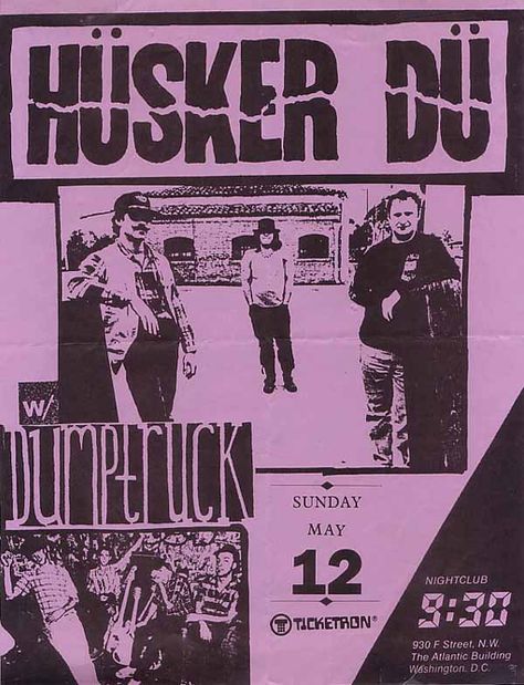 Punk Poster Design, Punk Typography, Punk Graphic Design, Punk Bands Posters, Punk Rock Posters, Husker Du, The Distillers, Concert Poster Design, Grunge Posters