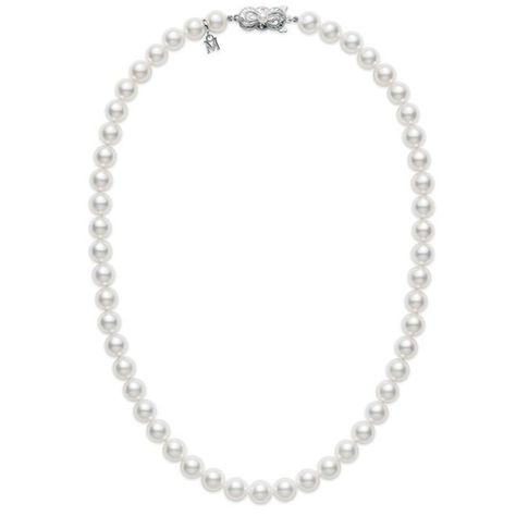 16" Akoya Cultured Pearl Necklace 18 karat White Gold Clasp (334,250 INR) ❤ liked on Polyvore featuring jewelry, necklaces, white gold necklace, white gold jewelry, freshwater cultured pearl necklace, 18 karat gold necklace and 18k white gold necklace Mikimoto Jewelry, Gold Pearl Jewelry, Pearl Strands Necklace, Pearl And Diamond Necklace, Pearl Strand, White Pearl Necklace, Cultured Pearl Necklace, Gold Pearl Necklace, Yellow Gold Jewelry