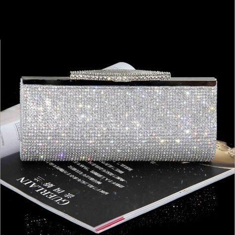 Factory Selling Good Quality Women Full Diamond Clutch Evening Bags Luxury Rhinestone Bling Wedding Bridal Bag Shoulder Bag Evening Wedding Decor, Bling Purses, Headpiece Jewelry, Bridal Bag, Rhinestone Clutch, Bling Wedding, Wedding Purse, Party Purse, Gold Bag