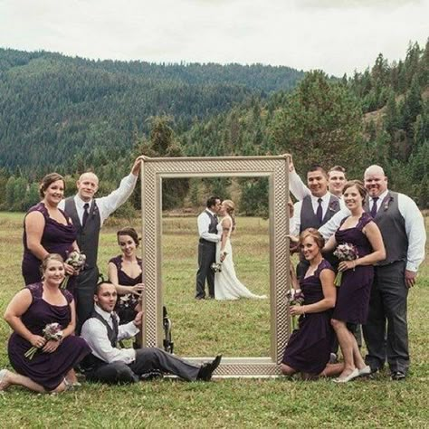 Wedding Parties Pictures, Bridesmaid Funny, Creative Wedding Photo, Bridesmaids Photos, Groom Photos, Trendy Wedding Dresses, Bridal Party Photos, Bridesmaids And Groomsmen, Ranch Wedding