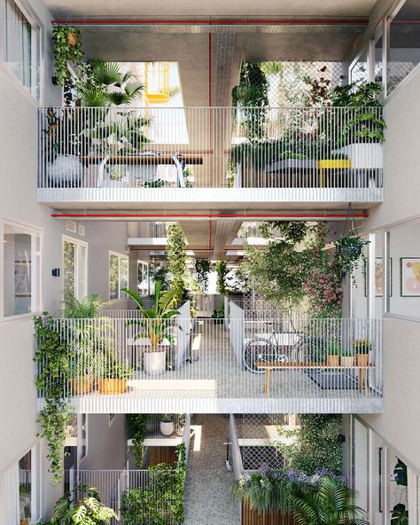 Social Housing Architecture, Co Housing, Property Developer, Collective Housing, Boarding House, Student House, Lan Can, Apartment Architecture, Social Housing