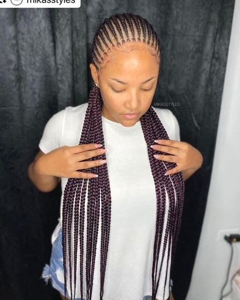 Pushback Carrot Hairstyles, Beautiful All Back Hairstyles, Carrot Push Back Hairstyle, Conrols Hair Style, Backline Hairstyle Braids, Conrow Ponytails, Abuja Lines Hairstyles Braids, All Back Braid Styles, All Back Cornrows Hairstyles