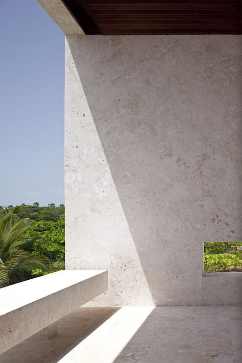 Ten Top Images on Archinect's "Concrete" Pinterest Board | News | Archinect Modern Island House, Caribbean Homes Interiors, St Mungos, Cement House, Caribbean Homes, Entrance Gate, Outdoor Stone, Stone Architecture, Wall Exterior