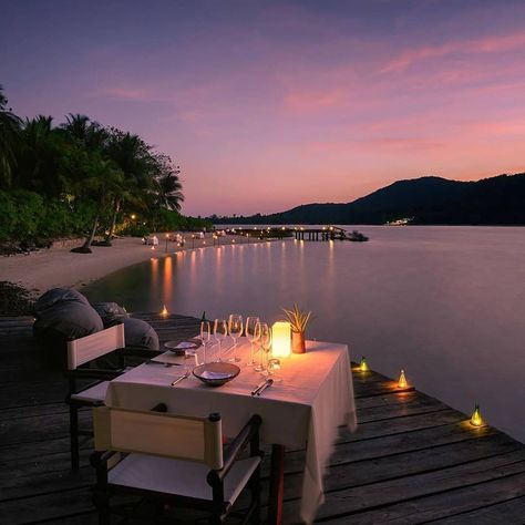 #Repost @welove.adventures • • • • • • Cambodia  Beach dinner dates in Cambodia 🔥🇰🇭 With whom would you eat here? 👇🏼 - cc:… Song Saa Private Island, Romantic Dinner Decoration, Romantic Table Setting, Dream Dates, Beach Dinner, Romantic Dinner For Two, Romantic Table, Paris Pictures, Design Room