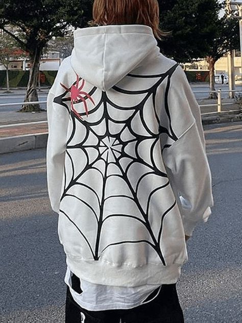 2023 Buy Unisex Loose Fit Spiderweb Graphic Hoodie under US$44 in Hoodies Online Store. Free Shipping with US$69+. Check reviews and buy it today. Style: Casual/Street/Punk/Hip Pop/Gothic Fabric Content: Cotton Blend Fit Type: Loose fit Neckline: Crew Neck Sleeve Length: Long Sleeve #y2k #retro #aesthetic #backtoschool #backtoschooloutfits #firstdayofschooloutfit #fall #fallfashion #winter #streetstyle #outfits #ootd #trendyoutfits #fashionista #casualoutfits #longsleeve Gothic Fabric, Street Punk, Hoodie White, Bodycon Floral Dress, Logo Pattern, Crop Top Blouse, Exclusive Fashion, White Hoodie, Spider Web