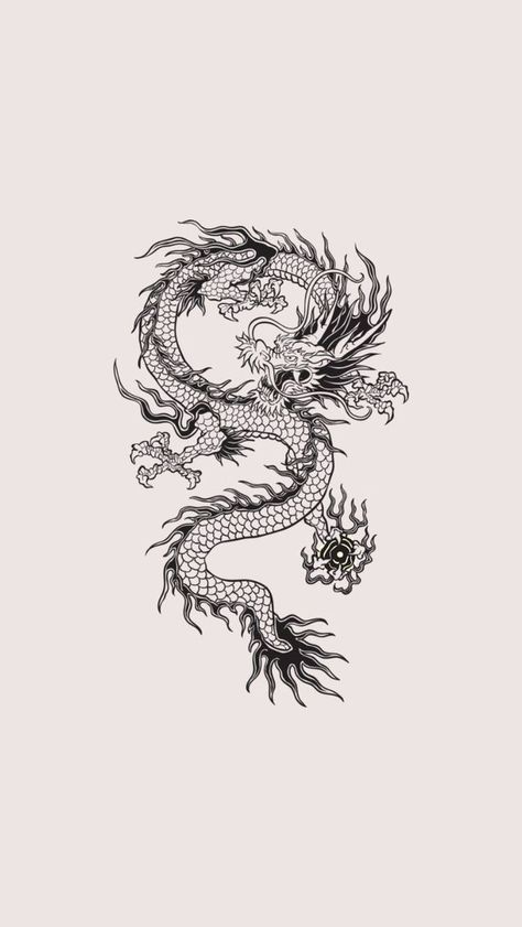 Dragon Tattoo Ideas, Dragon Tattoo Art, Dragon Wallpaper Iphone, Chinese Dragon Tattoos, Torso Tattoos, Dragon Tattoo For Women, Chinese Tattoo, Dragon Tattoos, Doodle Tattoo