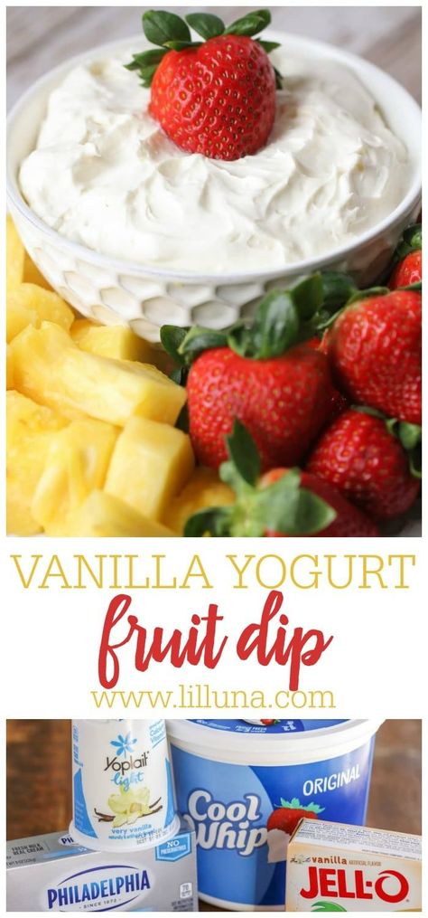 Vanilla Fruit Dip, Whipped Greek Yogurt, Strawberry Fruit Dips, Yogurt Fruit Dip, Pizza Fruit, Easy Fruit Dip, Fruit Dips, Chips Dip, Best Fruit Salad