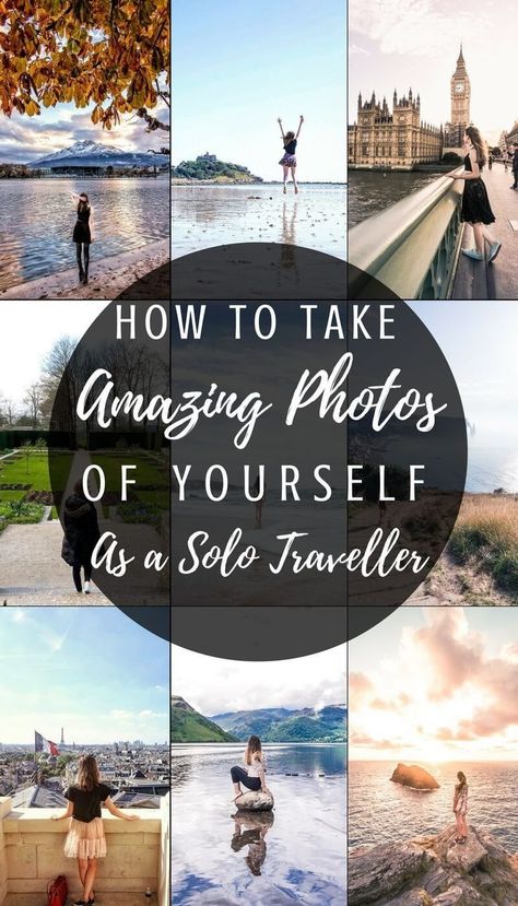 Taking photos of yourself as a solo traveller: How to take beautiful and amazing photos of yourself as a solo traveller! Solo travel tips for getting the best photographs while travelling on your own! Taking Photos Of Yourself, Travel Selfie, Solo Travel Tips, Travel Photography Tips, Travel Photography Inspiration, Photography Beach, Destination Voyage, Amazing Travel, Taking Photos