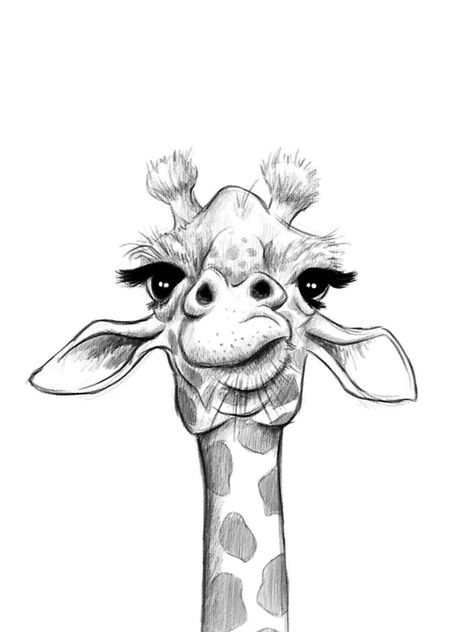 "Sketch Giraffe" iPhone Case & Cover by JonThomson | Redbubble Giraffe Drawing, Animal Drawings Sketches, Giraffe Art, Cool Pencil Drawings, Arte Sketchbook, Pencil Art Drawings, Art Drawings Sketches Creative, Animal Sketches, Painting Art Projects