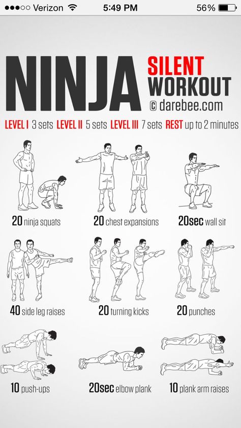 Ninja workout Ninja Skills, Ninja Training Workout, Ninja Warrior Training, Ninja Training For Kids, How To Be A Ninja, Building A Ninja Warrior Course, Ninja Suit, Ninja Training, Gym Workout Planner