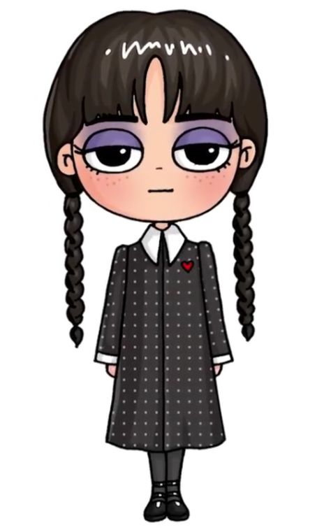 Wednesday Pictures To Draw, Wednesday Addams Cartoon Drawing, Wednesday Cartoon, Cartoon Wednesday, Painted Bricks Crafts, Whiteboard Ideas, Brick Crafts, Word Drawings, Black Lives Matter Art