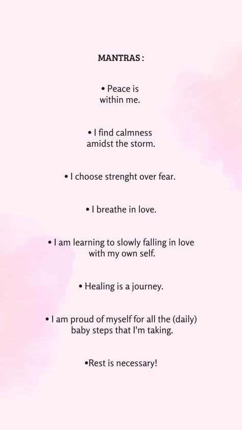 #mantra #mantras #healing #motivational #motivationalquotesforlife #wellness Personal Mantra Quotes, Mantra For Healing, School Mantras, Mantras To Live By, Mantra Examples, Healing Mantras Affirmations, Mantra Ideas, Todays Mantra, Spiritual Mantras