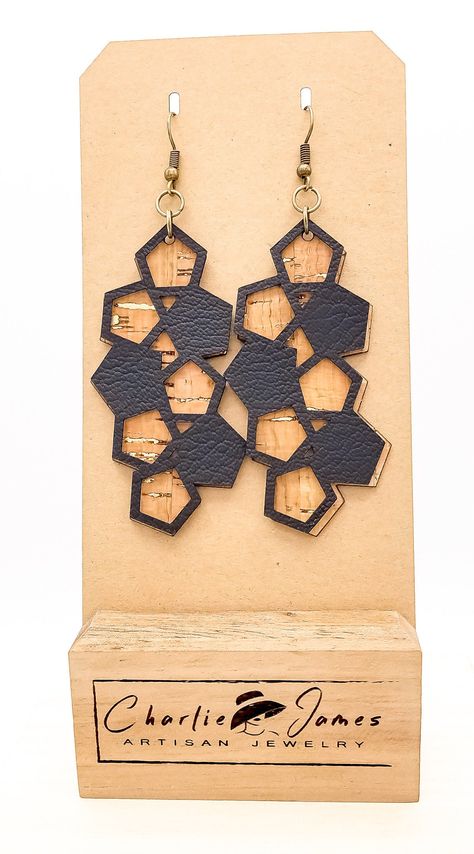 Earring Shapes, Cork Earrings, Prescott Az, Birthday Jewelry, Earrings Big, Jewelry Boho, Big Earrings, Black Earrings, Earrings Black