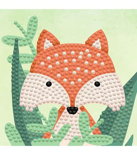 Diamond Dotz 4.5" x 4.5" Woodland Fox Facet Art Kit With Frame | JOANN Diamond Dotz, Woodland Fox, Style Box, Fun Craft, Joanns Fabric And Crafts, Art Kit, Printed Fabric, Craft Stores, Diamond Painting