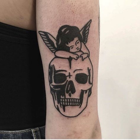 Bw Tattoo, Cherub Tattoo, Belly Tattoos, Greek Tattoos, Abstract Tattoo, Skull Tattoos, Foot Tattoos, Tattoo Tattoo, Blackwork Tattoo