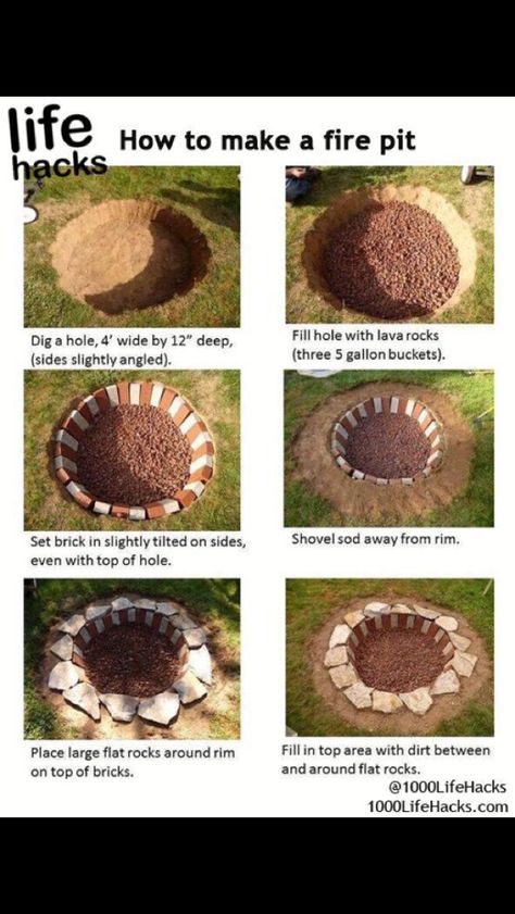 Build A Fire Pit, Diy Fire Pit Ideas, Make A Fire Pit, Make A Fire, How To Build A Fire Pit, Camping Fire, Flower Tower, How To Make Fire, Fire Pit Designs