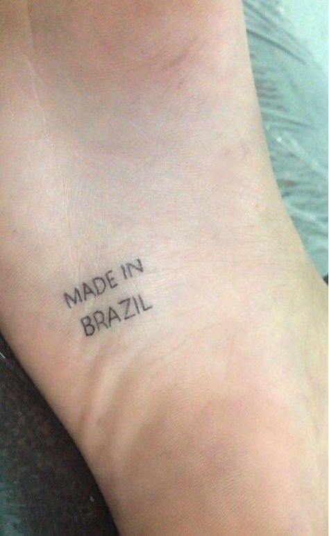 Brazil Tattoo Ideas, Brazil Tattoo, Tatuagem Masculina Pequena, Native Tattoos, M Tattoos, 4 Tattoo, E Tattoo, Subtle Tattoos, Word Tattoos