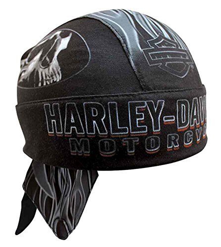 Harley Davidson Hats, Female Motorcycle Riders, Harley Davidson Gifts, Flaming Skull, Do Rag, Harley Davidson Accessories, Harley Davidson Fatboy, Black Harley Davidson, Skull Head