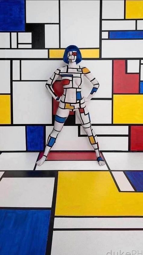 Mondrian Art, Desert Art, Principles Of Design, Piet Mondrian, Love Illustration, Modern Artists, Small Canvas, Wooden Wall Art, Body Painting