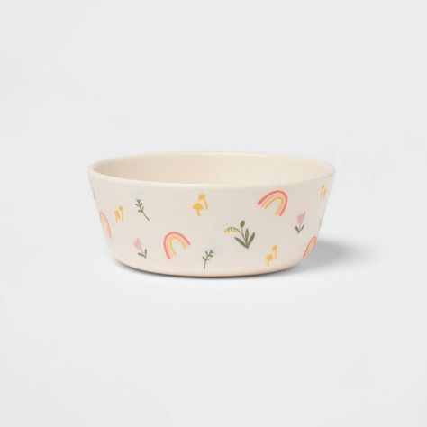 Kids' Bamboo Melamine Cereal Bowl Unicorn - Pillowfort™ Kids Cereal, Bamboo Placemats, Toddler Plates, Fine Dinnerware, Kids Dishes, Bamboo Cups, Kids Plates, Coconut Bowl, Eating Utensils