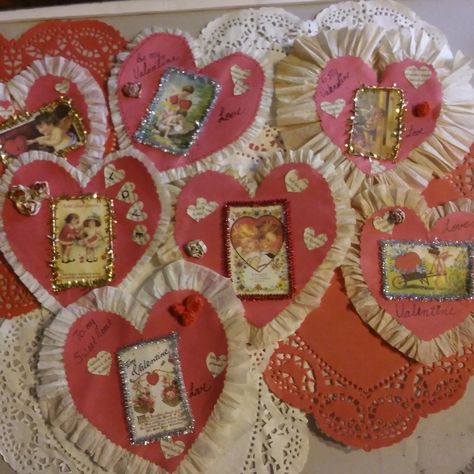 Old Vintage Fashion, Valentine Cards Diy, Classic Valentines, News Print, Valentine Diy, Valentine Cards Handmade, Vintage Valentine Cards, Homemade Valentines, Vintage Valentine